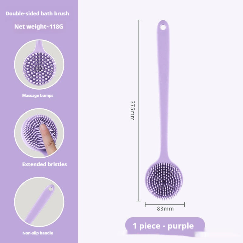 Silicone Long Handle Massage Shower Brush