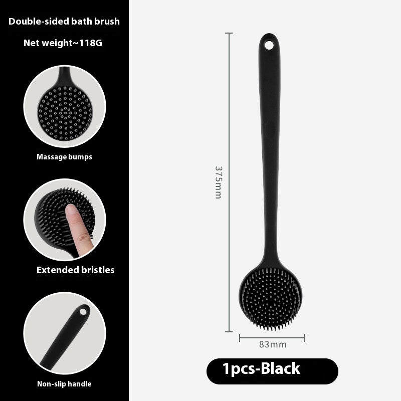 Silicone Long Handle Massage Shower Brush