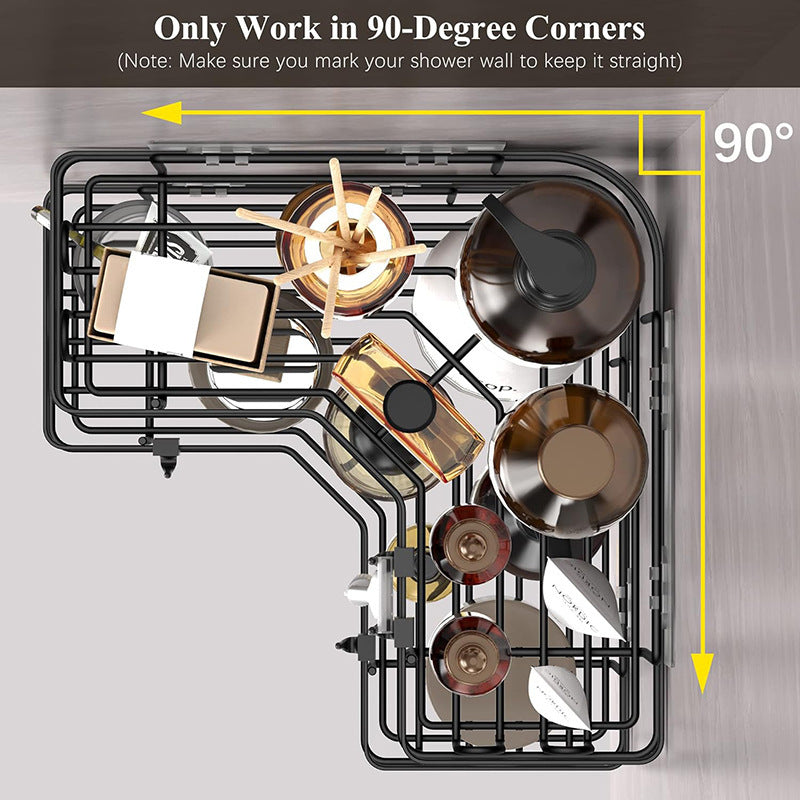 Iron Triangle Bathroom Storage Rack Set