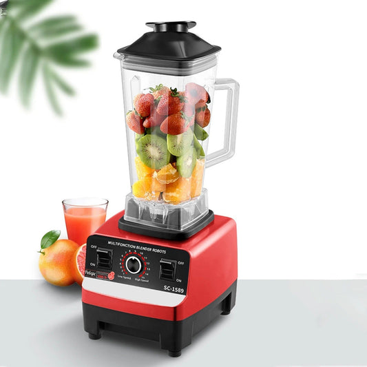 Multifunction Fully Automatic Blender, Ice Crusher, Kitchen Cooking Machine, Juicer, 2L, SK-444, Red